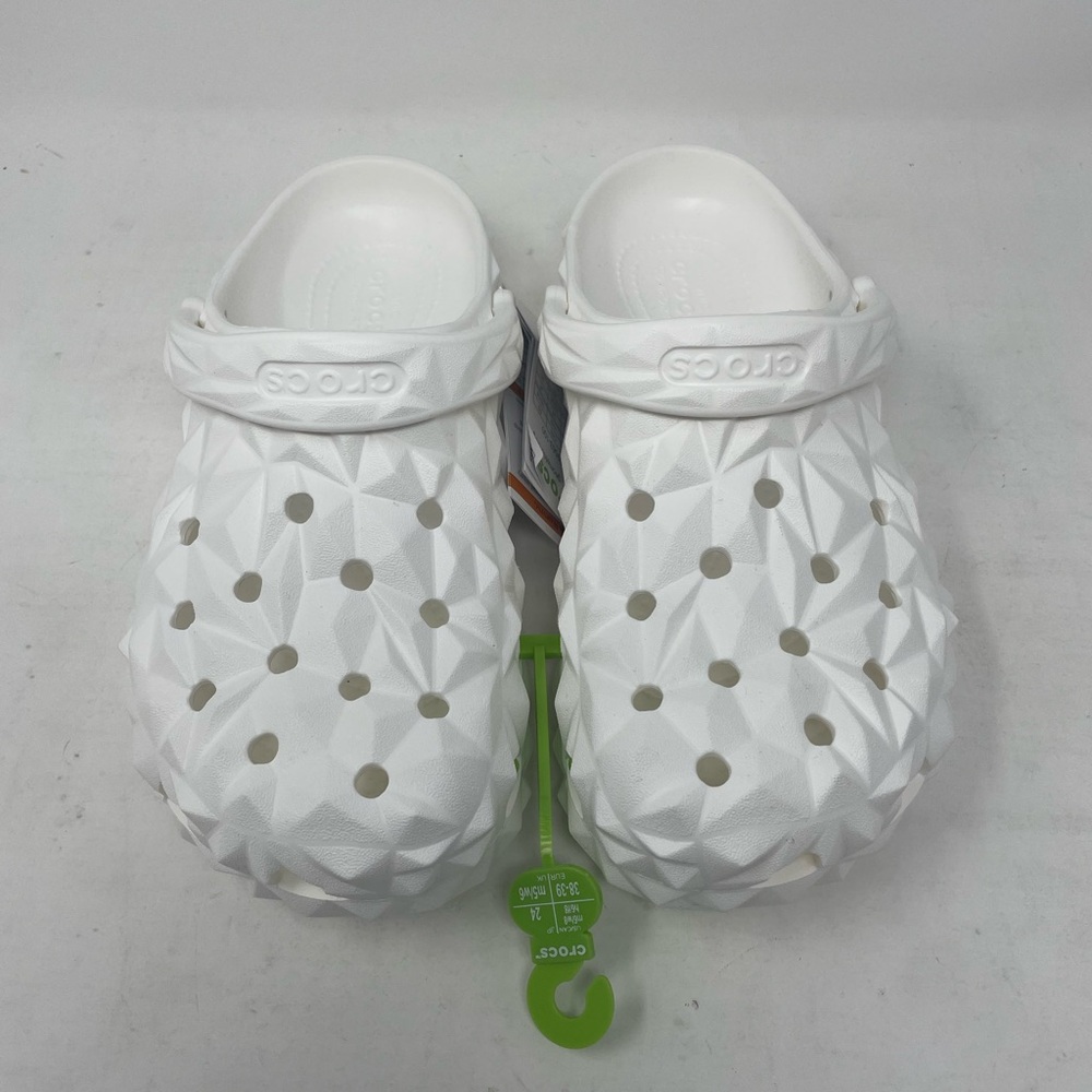 Crocs White Classic Geometric Clog